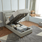 Lego Twin Leather Storage Bed by ESF