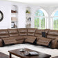 Lehi 6 Pc Brindle Manual Reclining Sectional
