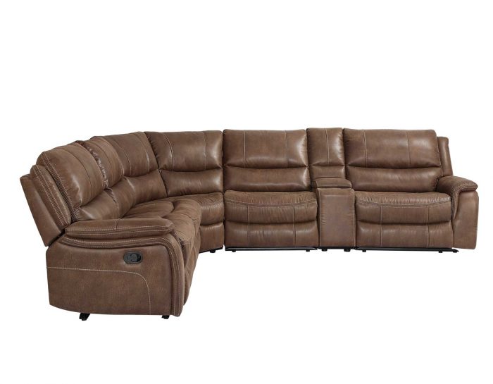 Lehi 6 Pc Brindle Manual Reclining Sectional