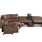 Lehi 6 Pc Brindle Manual Reclining Sectional