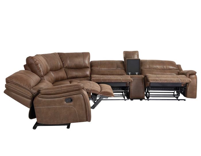 Lehi 6 Pc Brindle Manual Reclining Sectional