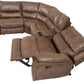 Lehi 6 Pc Brindle Manual Reclining Sectional