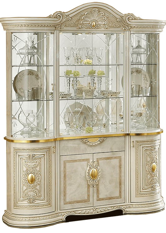 Leonardo Ivory 4 Door China Cabinet by ESF
