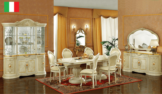 Leanardo Ivory Lacquer Dining Collection by ESF