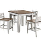Lindale colección de comedor rústico de dos tonos, 5 piezas