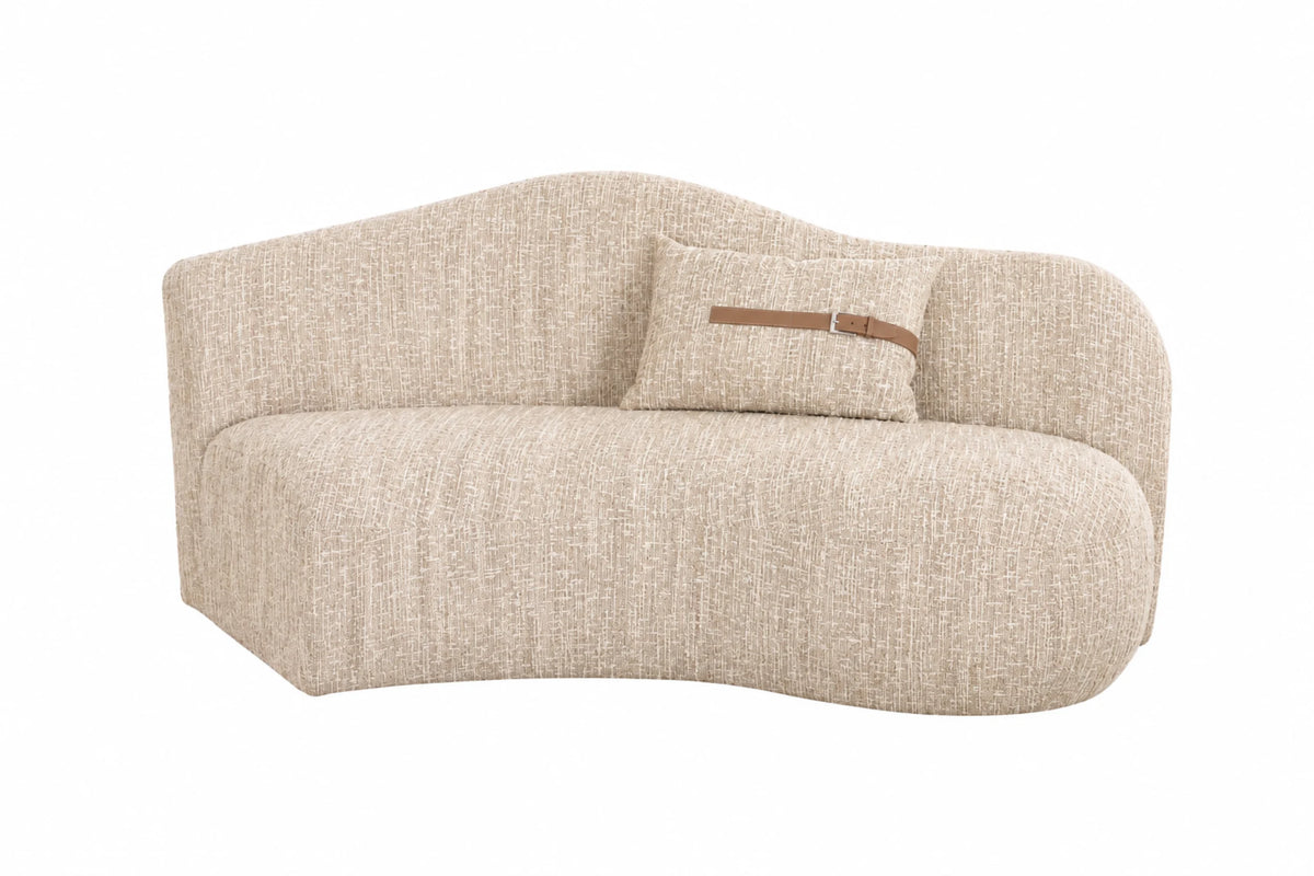 Melano Curved Cream Sectional by Sharelle