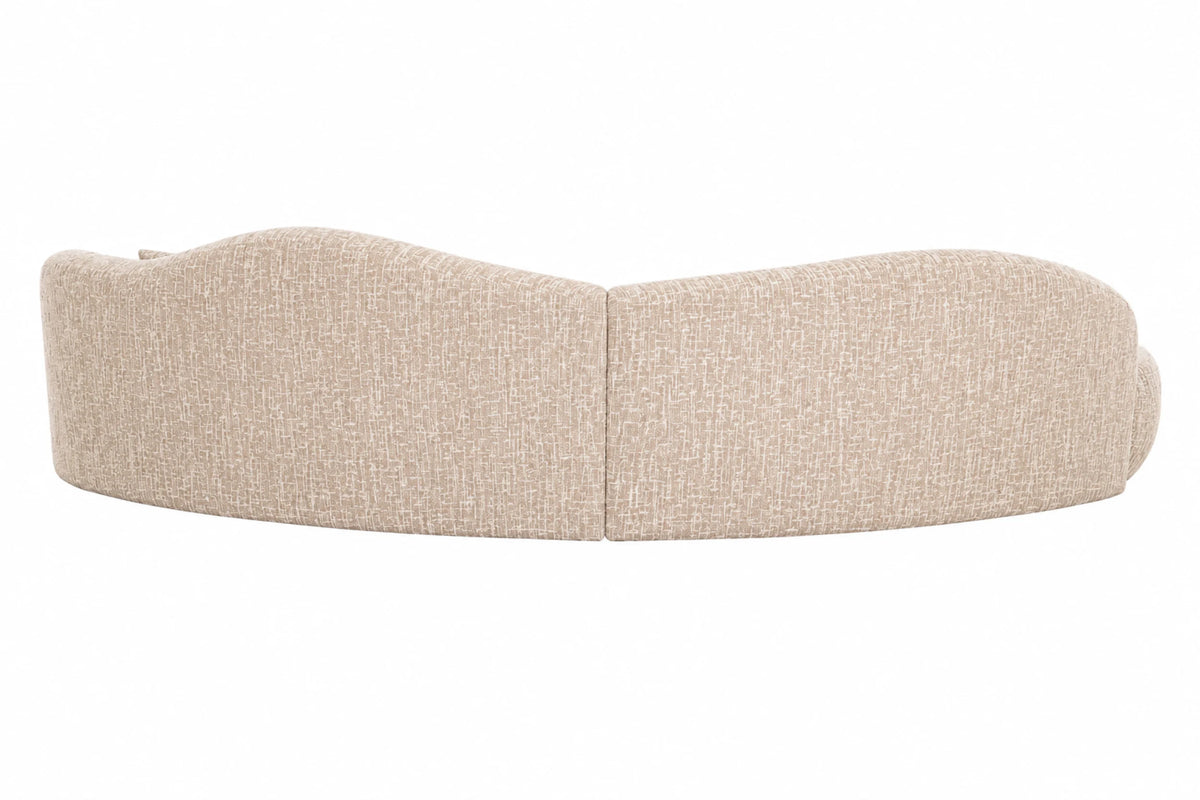 Melano Curved Cream Sectional by Sharelle