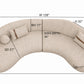 Melano Curved Cream Sectional by Sharelle