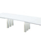 Roma Dining Table White Lacquer & Chrome