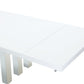 Roma Dining Table White Lacquer & Chrome