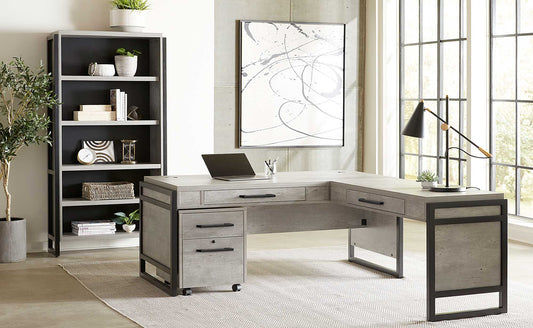 Mason Open L Desk 2 Finishes by Martin Furniture