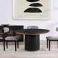 Magnolia Juego de comedor redondo negro de 5 piezas de 52"