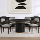 Magnolia Juego de comedor redondo negro de 5 piezas de 52"