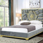 Manasa Velvet Upholstered Gray Bed
