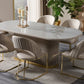 Margo 7 Pc Fluted Pedestal Dining Collection