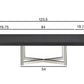 Maximo Dining Collection High Gloss Gray Oak Finish