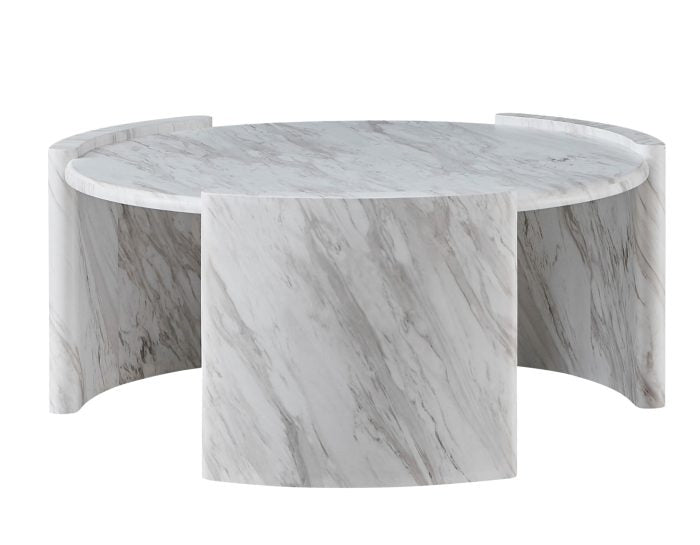 Merino 3 Pc Faux Marble Occasional Tables