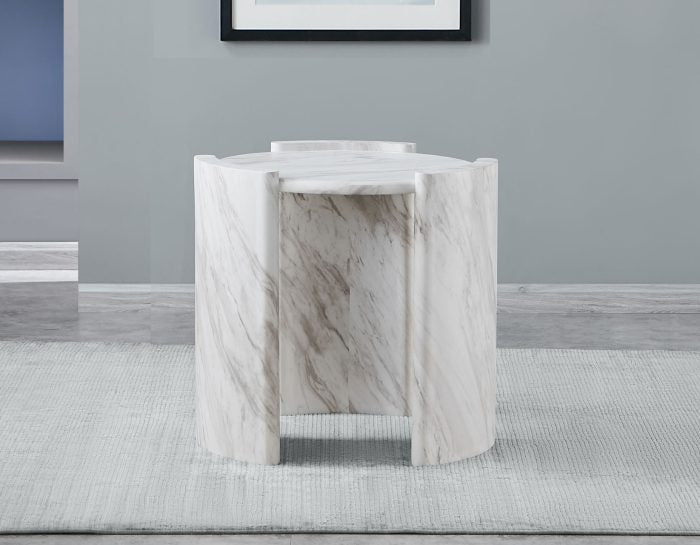 Merino 3 Pc Faux Marble Occasional Tables