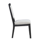 Colección de comedor Molly de 5 piezas con acabado negro