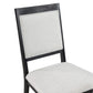 Colección de comedor Molly de 5 piezas con acabado negro