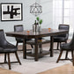 New Haven Dark Walnut Dining Set w/Swivel Chairs