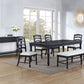 Odessa 6 Pc Black Farmhouse Dining Collection