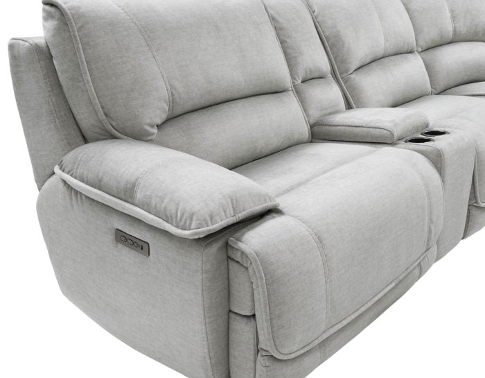 Olsen Silver 6 Pc Dual Power Sectional