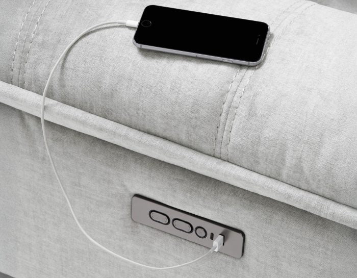 Olsen Silver 6 Pc Dual Power Sectional