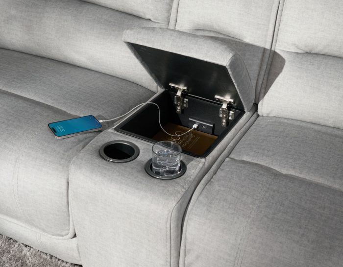 Olsen Silver 6 Pc Dual Power Sectional