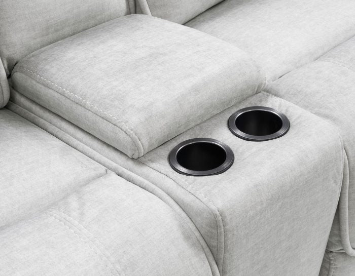 Olsen Silver 6 Pc Dual Power Sectional