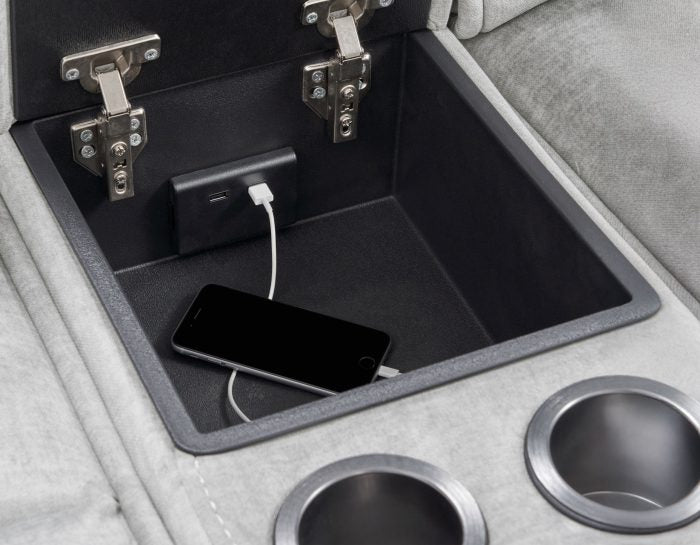 Olsen Silver 6 Pc Dual Power Sectional