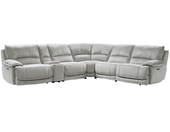 Olsen Silver 6 Pc Dual Power Sectional
