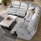 Olsen Silver 6 Pc Dual Power Sectional