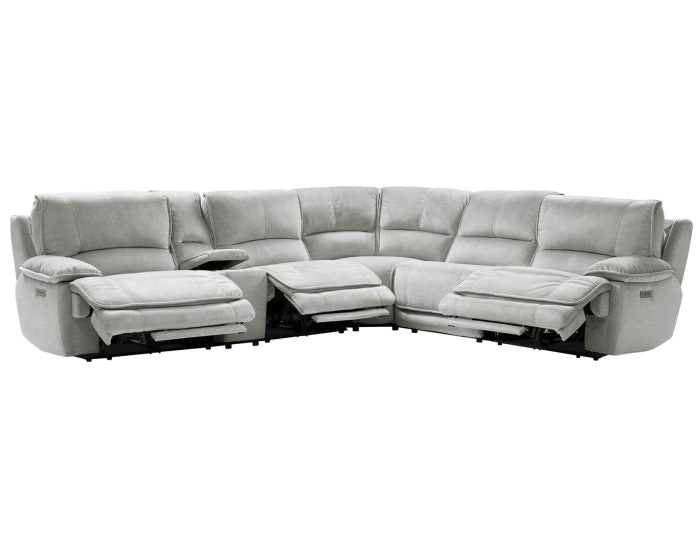 Olsen Silver 6 Pc Dual Power Sectional