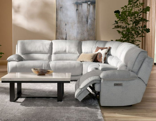 Olsen Silver 6 Pc Dual Power Sectional