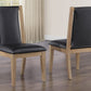 Orlinda Brown Vegan Leather Side Chair ORD500NS