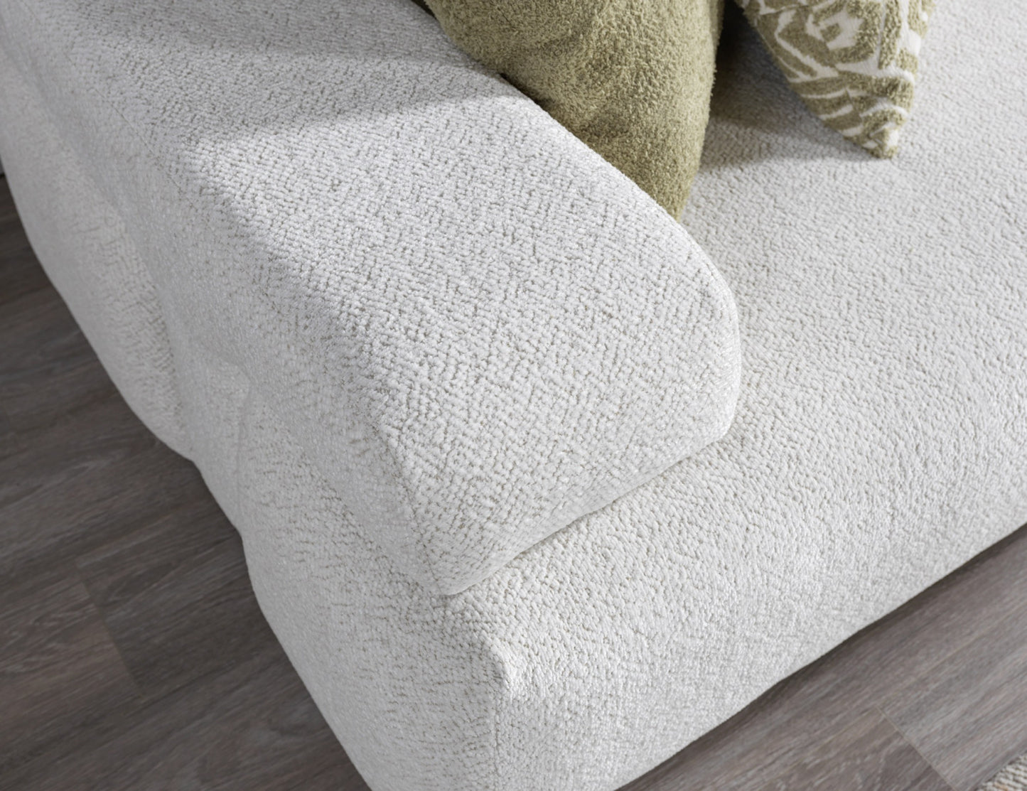 Pablo White Boucle 2 Pc Sofa Set