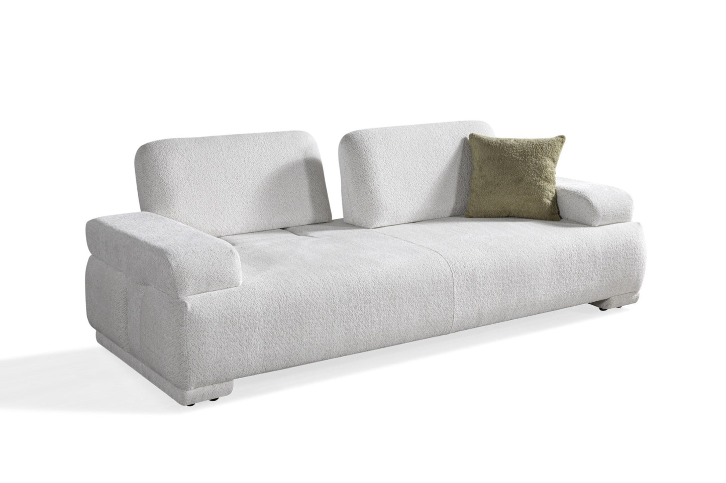 Pablo White Boucle 2 Pc Sofa Set