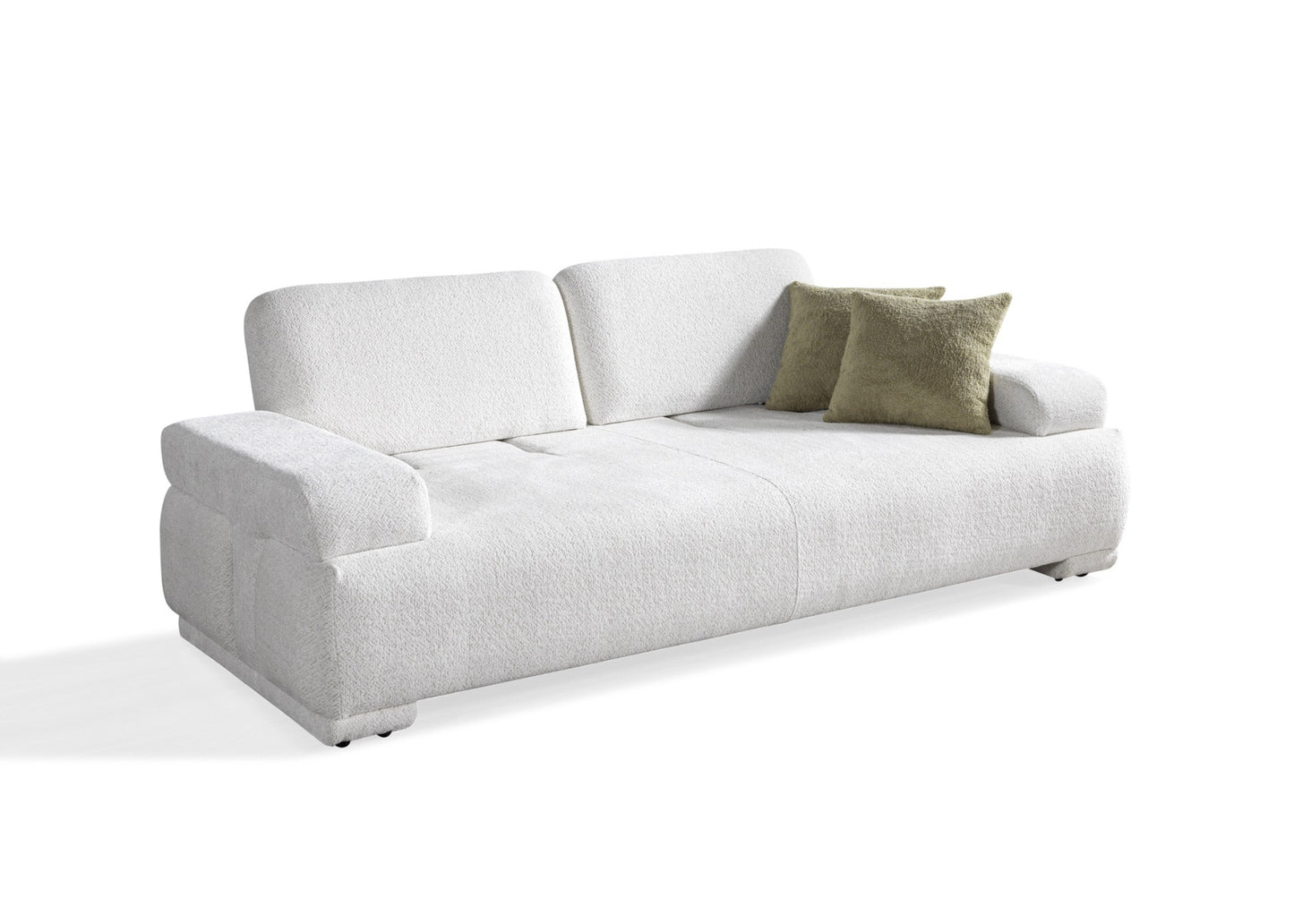 Pablo White Boucle 2 Pc Sofa Set