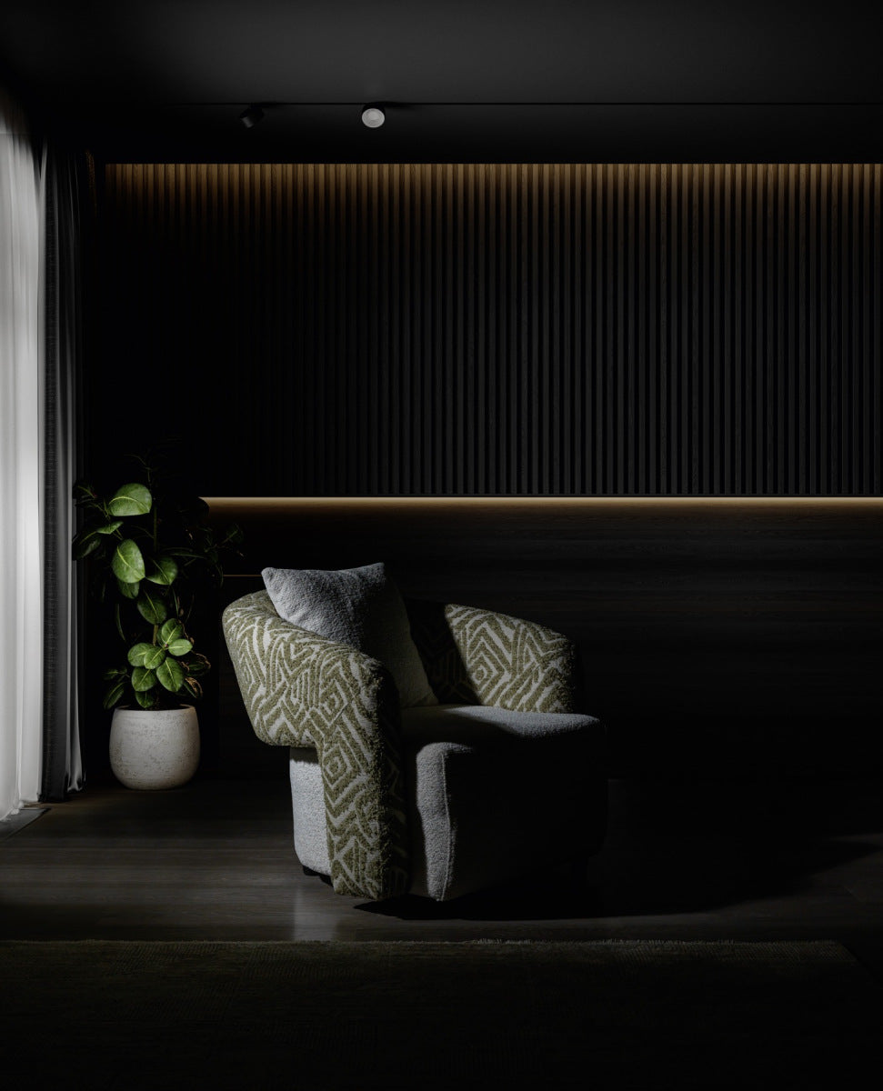 Pablo White Boucle Accent Chair