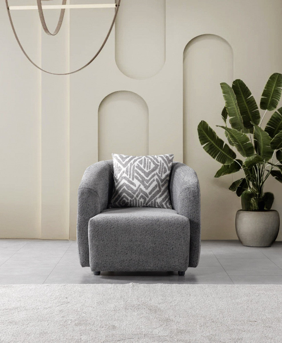 Pablo Gray Boucle Accent Chair