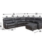 Steve Silver Provo 6-Piece Dual-Power Chaise Sectional