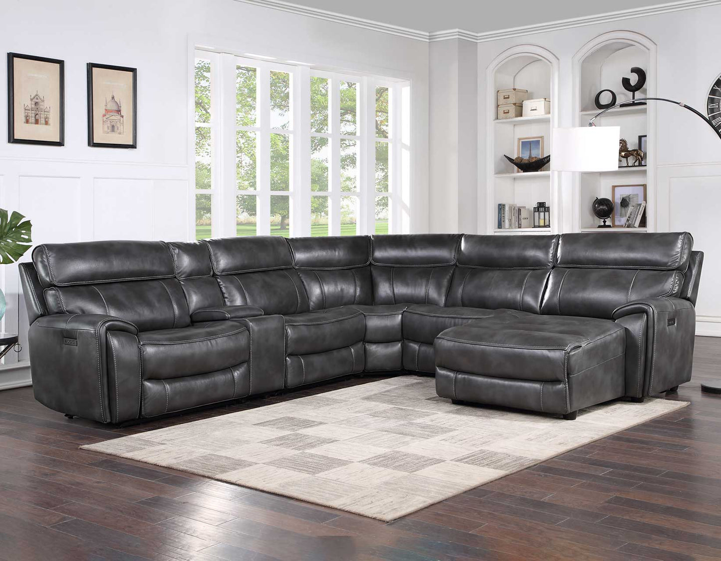 Steve Silver Provo 6-Piece Dual-Power Chaise Sectional