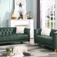 Russell 2 Pc Green Velvet Living Room Set