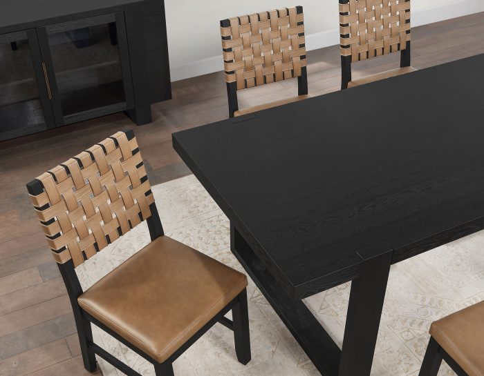 Reid 7 Pc Black Finish Dining Collection