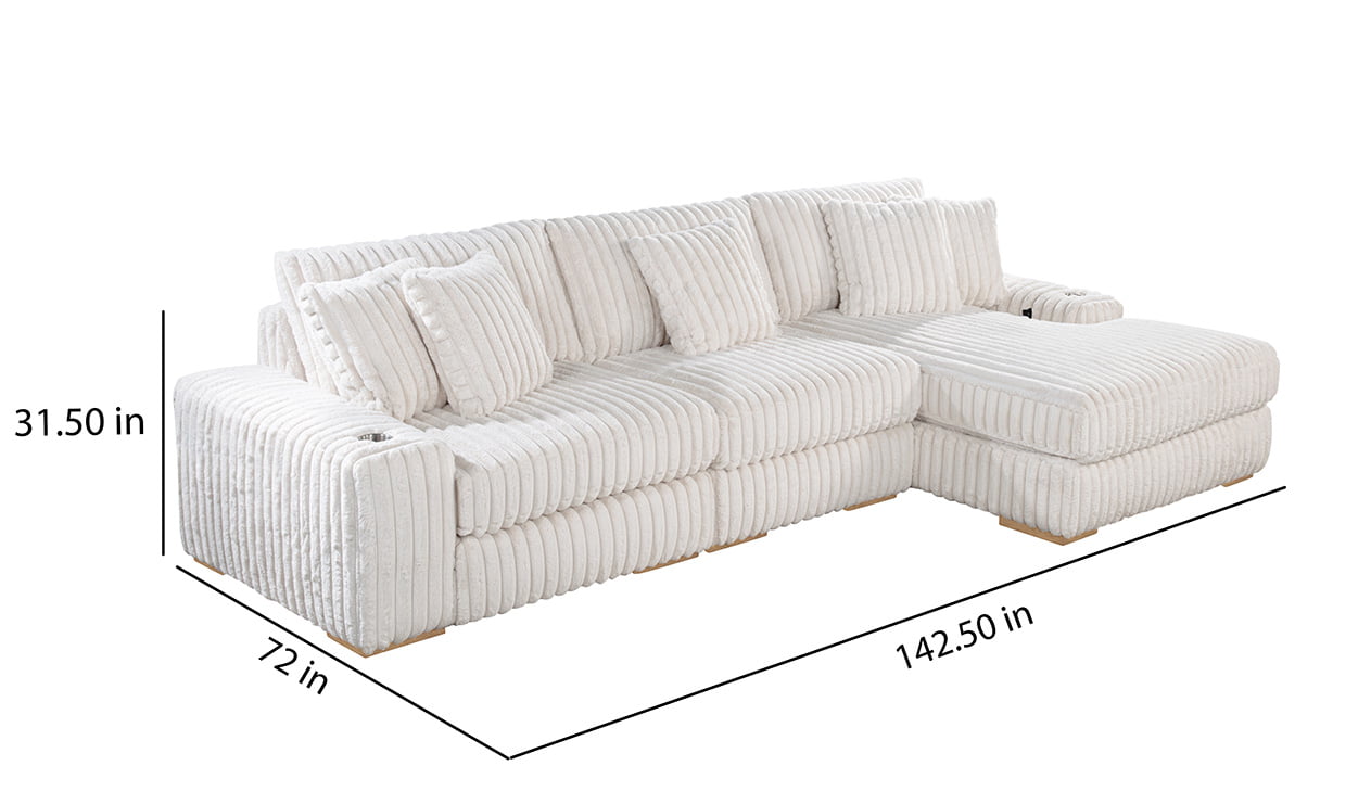 S100-3 Reversible Sectional Fluffy Fabric - 4 Colors
