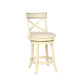 York White Swivel Bar Stool - Set of 2
