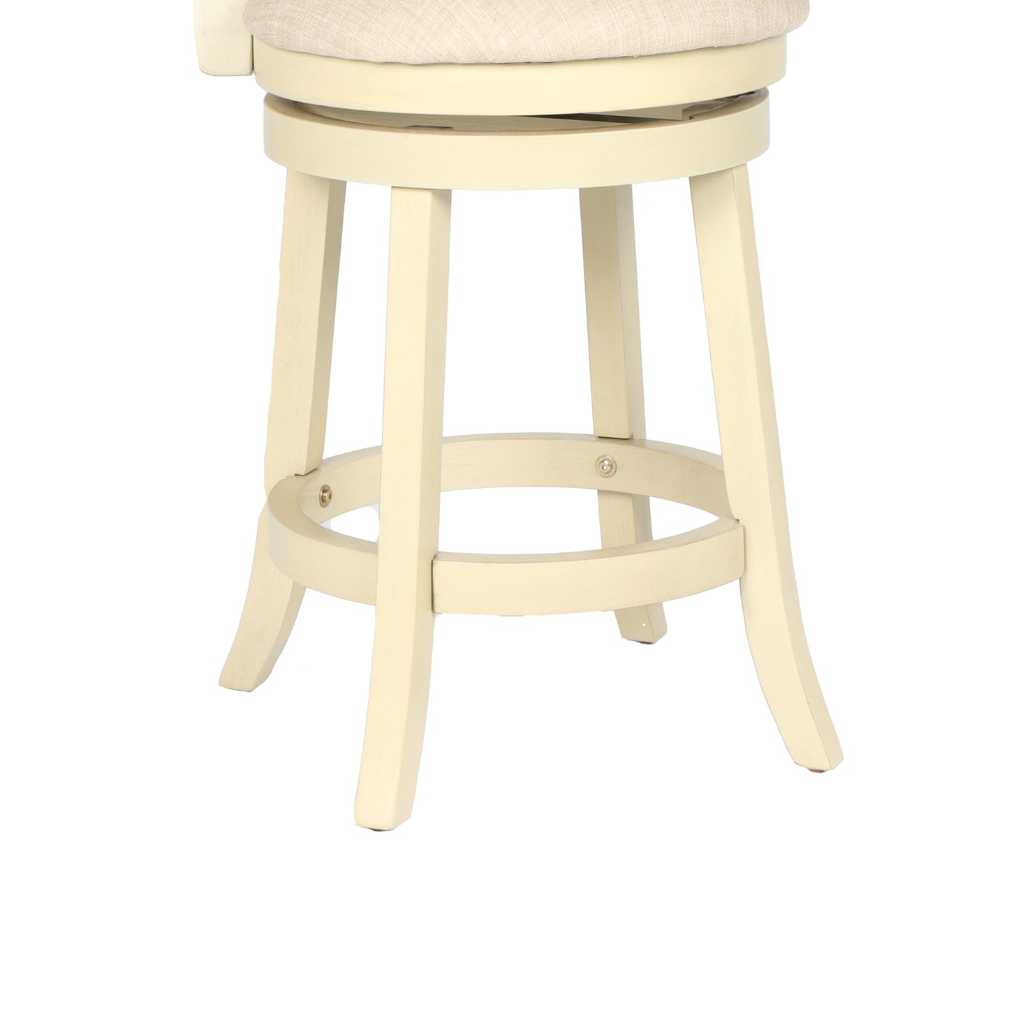 York White Swivel Bar Stool - Set of 2