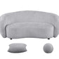 S90SL Teddy Fabric Gray Sofa & Loveseat