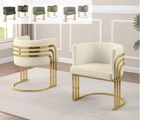 SC027 Teddy Fur Barrel Chair - Set of 2